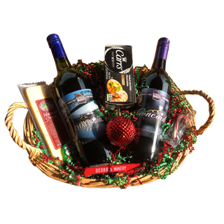 Holiday Basket 2 Bottles